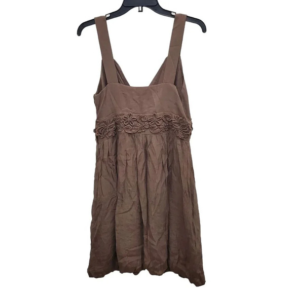 RW&CO. Women's Brown Special Occasions Embroidered Sleeveless Formal Dress Sz 10 - Picture 5 of 5